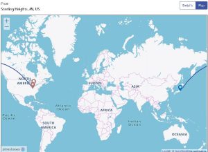 Global shipping programのMAP