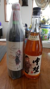 三越のワインと梅酒が到着