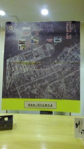 戦中の地図とクレイトンベイホテルの位置関係の写真