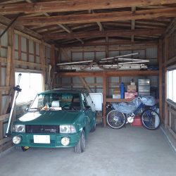 デトミニを藤岡のガレージに移動した。その後お彼岸なので父の墓参りを実施 藤岡のガレージにデトミニを入れた