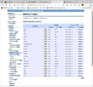 NATの設定