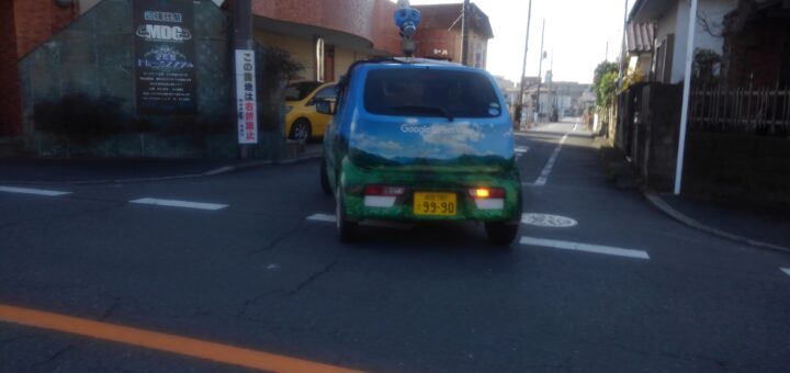 Googleのストリートビューの車が青梅に来ている