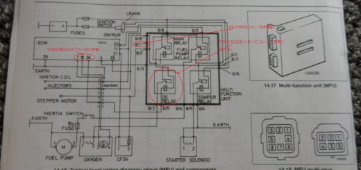 93式のECUとエンジンマネージメントリレーの関係。