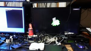 fastbootのbootloaderが起動した。