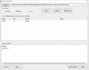 PhoenixCard_v4.2.7がeMMCを認識した。