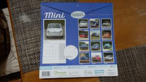 2025年版のMINIの非公式カレンダー