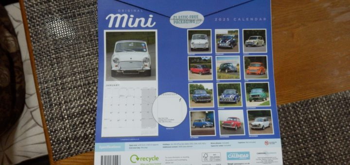 2025年版のMINIの非公式カレンダー