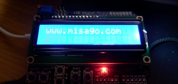 LCD KEY SHIELDの文字が出るようになった