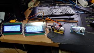 今回は、20文字X4文字のLCDとOLEDとロータリーエンコーダーの組み合わせでSPI MONITORを作成した。