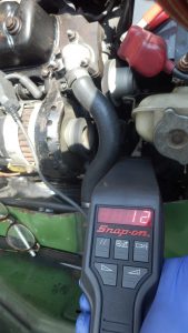 一般的な12度に合わせた。4000rpmで28度ほど