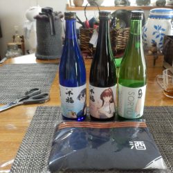千福のお酒のセット。大淀、大和、蒼龍の3種種類だ。