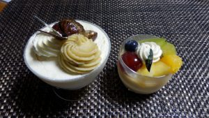 千疋屋の和栗のケーキとプリン