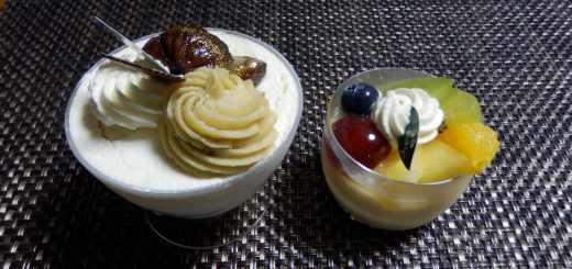 千疋屋の和栗のケーキとプリン