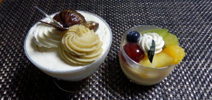 千疋屋の和栗のケーキとプリン
