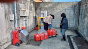 100ℓの灯油を購入した