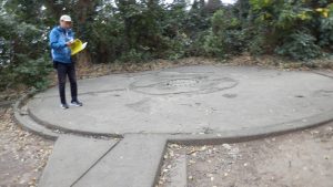 8cm高角砲の砲台跡