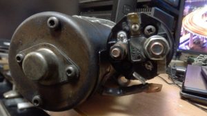 ソレノイドのコイルに半田付けした