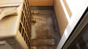 室外機の下が凄いことになっていた。