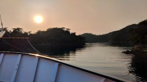 帰りに火が落ちていく様を見ることができた。