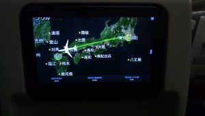 2時間程度のフライトなので、いろいろなことができる。