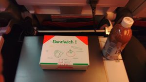 玉屋さんで、サンドイッチを買っておいたので、夕飯にした