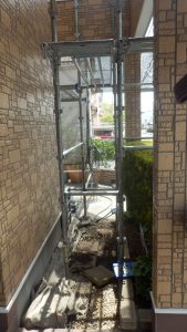 植木などあり、移動が大変だったけどスペースを開けた