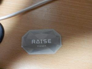 ドリンクチケットはRAISEから買うけど、クレジットカード払い