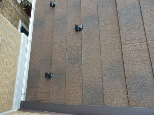 足場にのっけた部分が剥げてしまっている