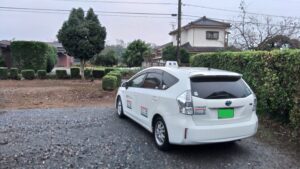 藤岡駅からはタクシーを予約して実家に来た。