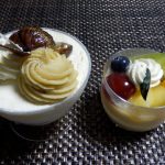 千疋屋の和栗のケーキとプリン